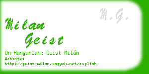 milan geist business card